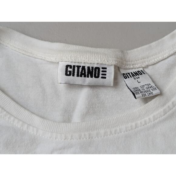 Vtg Gitano Sunflower T Shirt Womens Large Oversized Yellow Floral Bold Bright - Picture 3 of 8